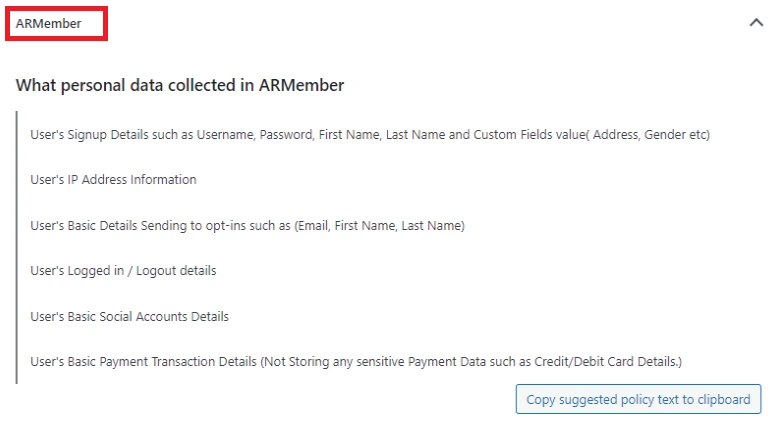 ARMember GDPR - Guide Lines