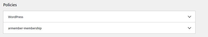 ARMember GDPR - Table Of Content