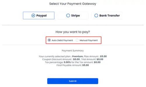 ARMember - Payment Modes