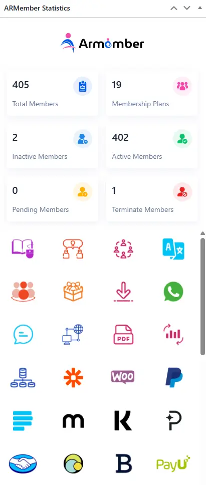 ARMember - Dashboard Widget