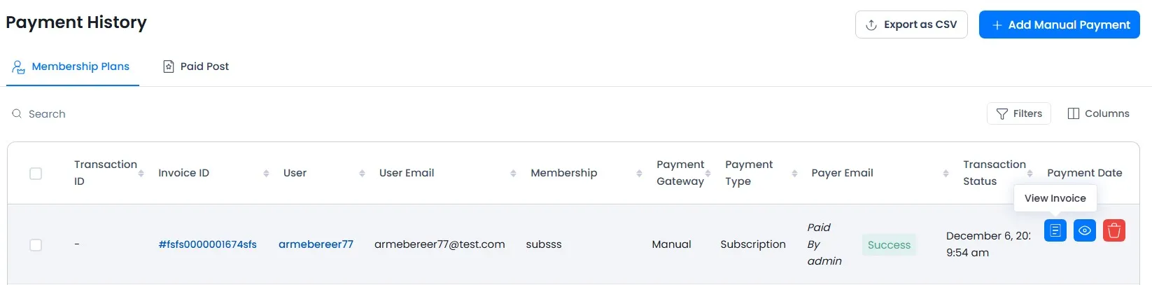 ARMember General Settings ( Invoice )