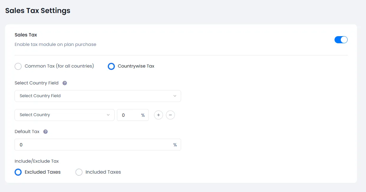 ARMember - Sales Tax