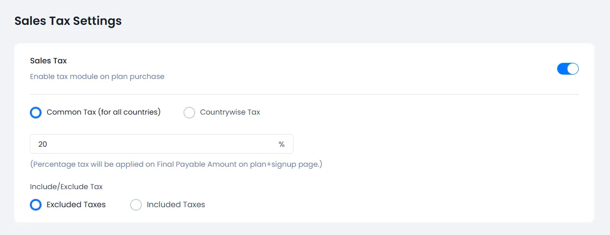 ARMember - Sales Tax