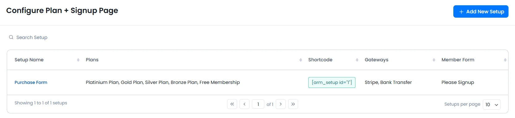 ARMember - Membership Configure Plan + Signup Page