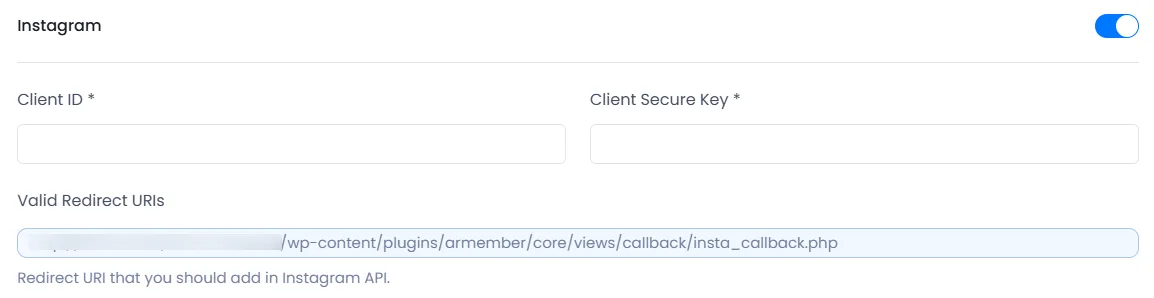 ARMember General Settings ( Social Login )