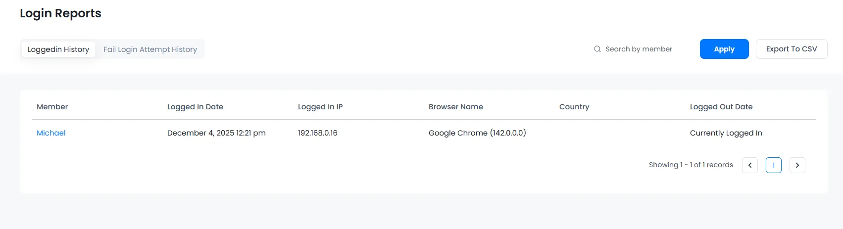 ARMember Login History Reports