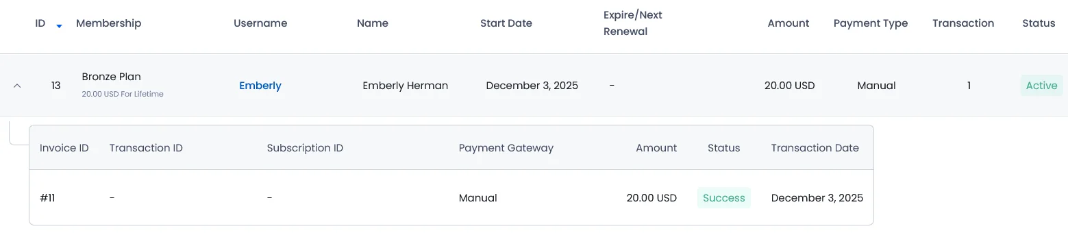 ARMember - Multiple Membership