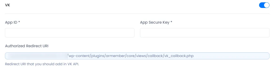 ARMember General Settings ( Social Login )