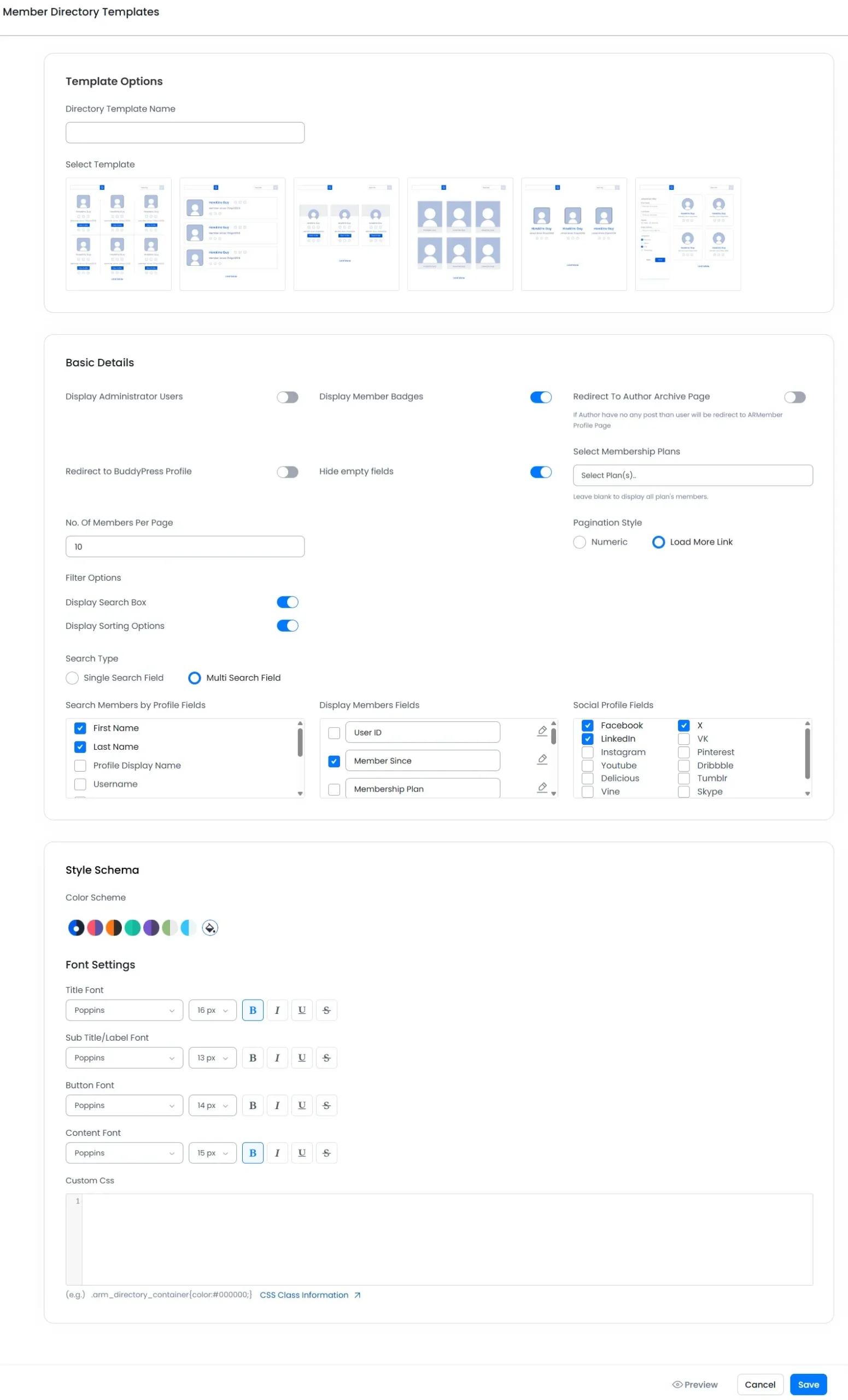 ARMember Directory Templates