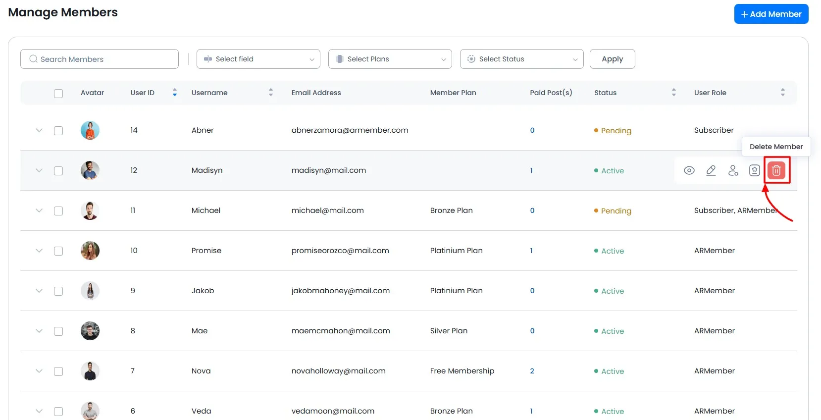 ARMember_manage_member