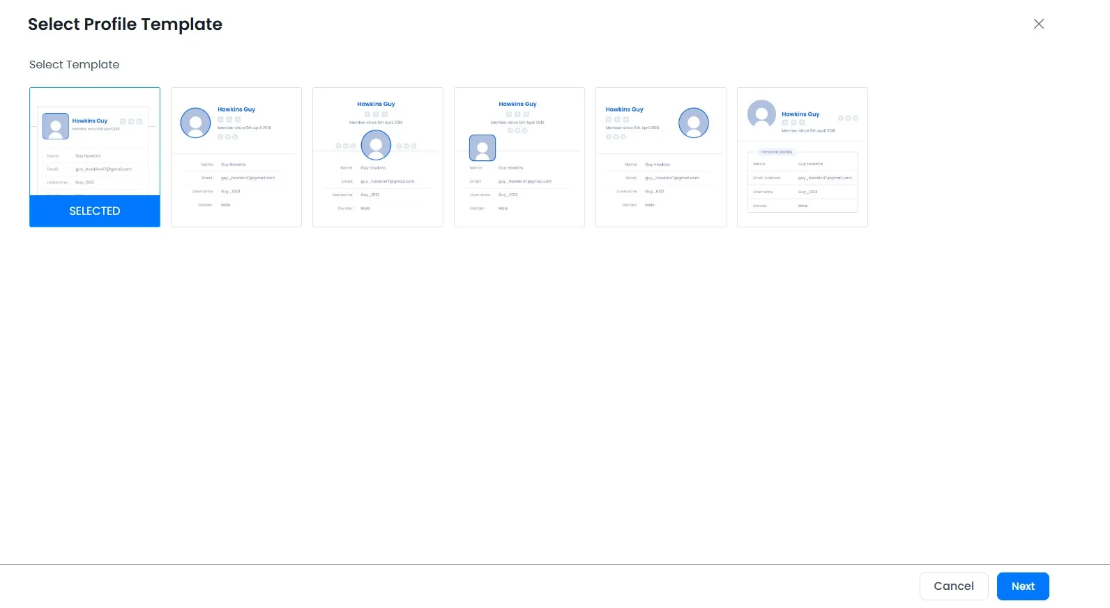 ARMember profile template options