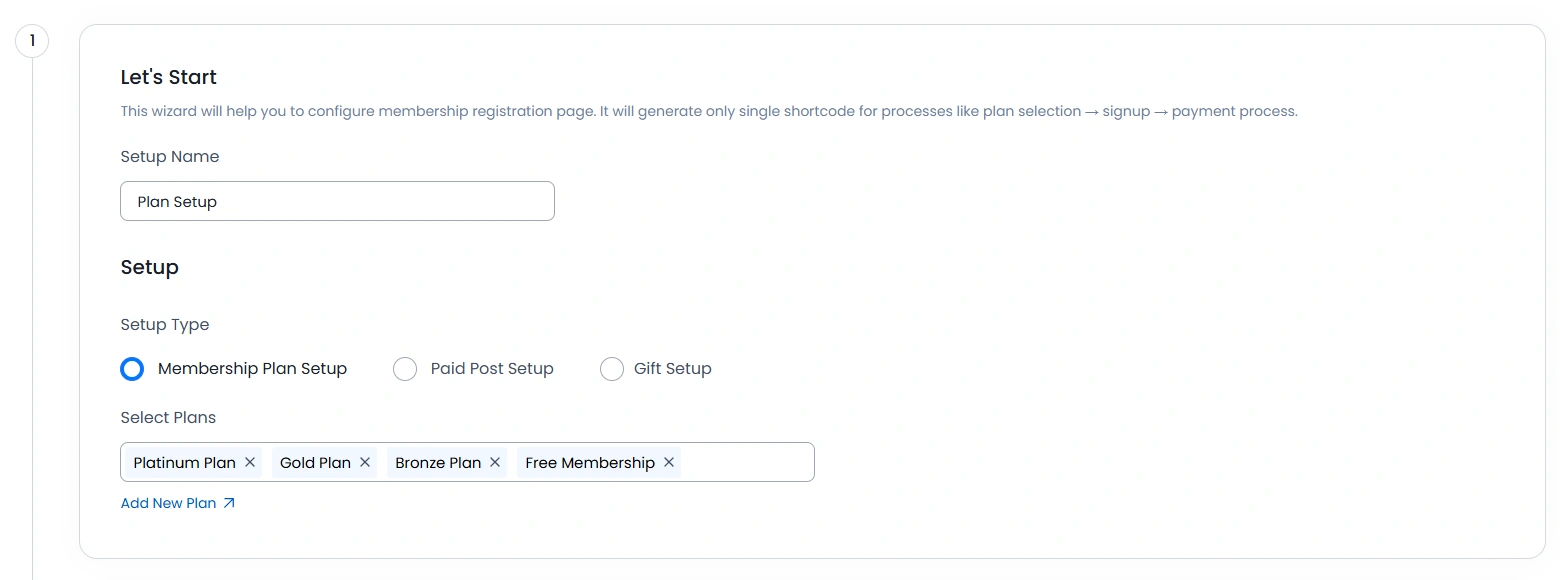 ARMember - Membership Configure Plan + Signup Page Basic Configuration ARMember - Step 1 Let's Start