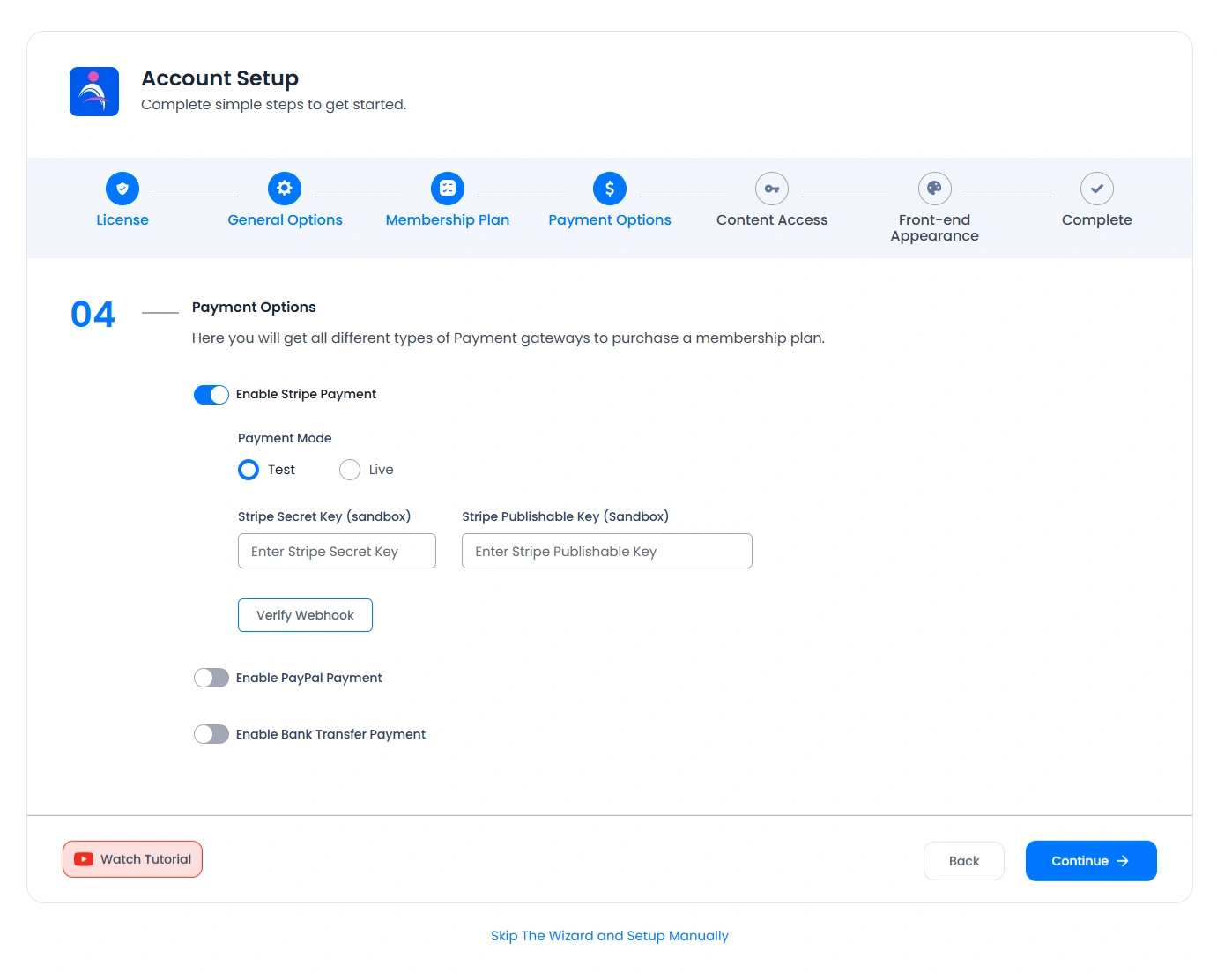 ARMember - Setup- Wizard Step 4