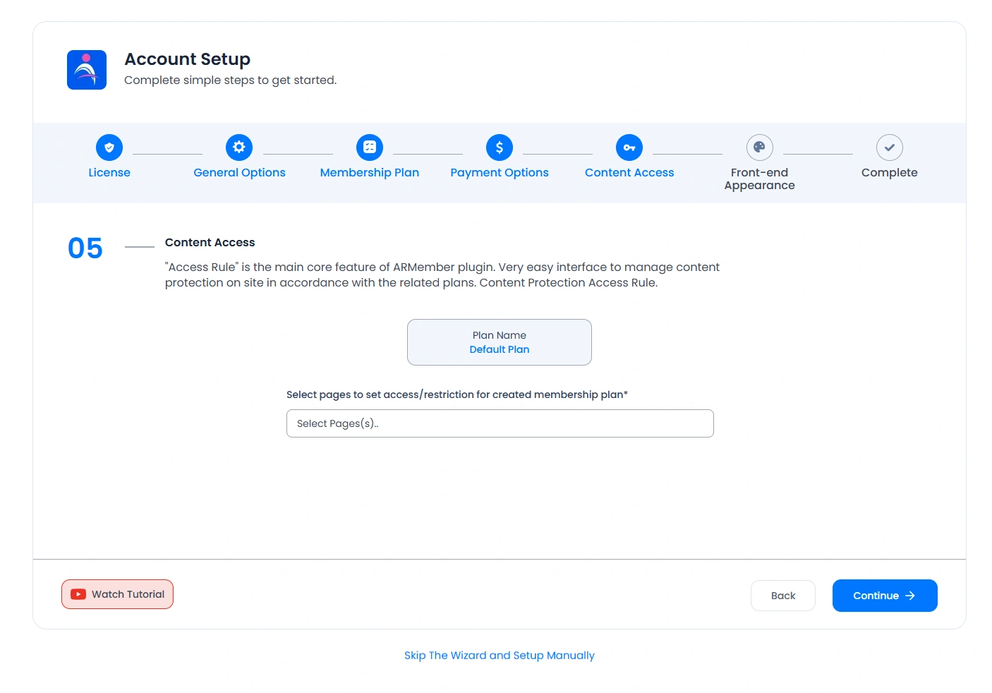 ARMember - Setup- Wizard Step 5