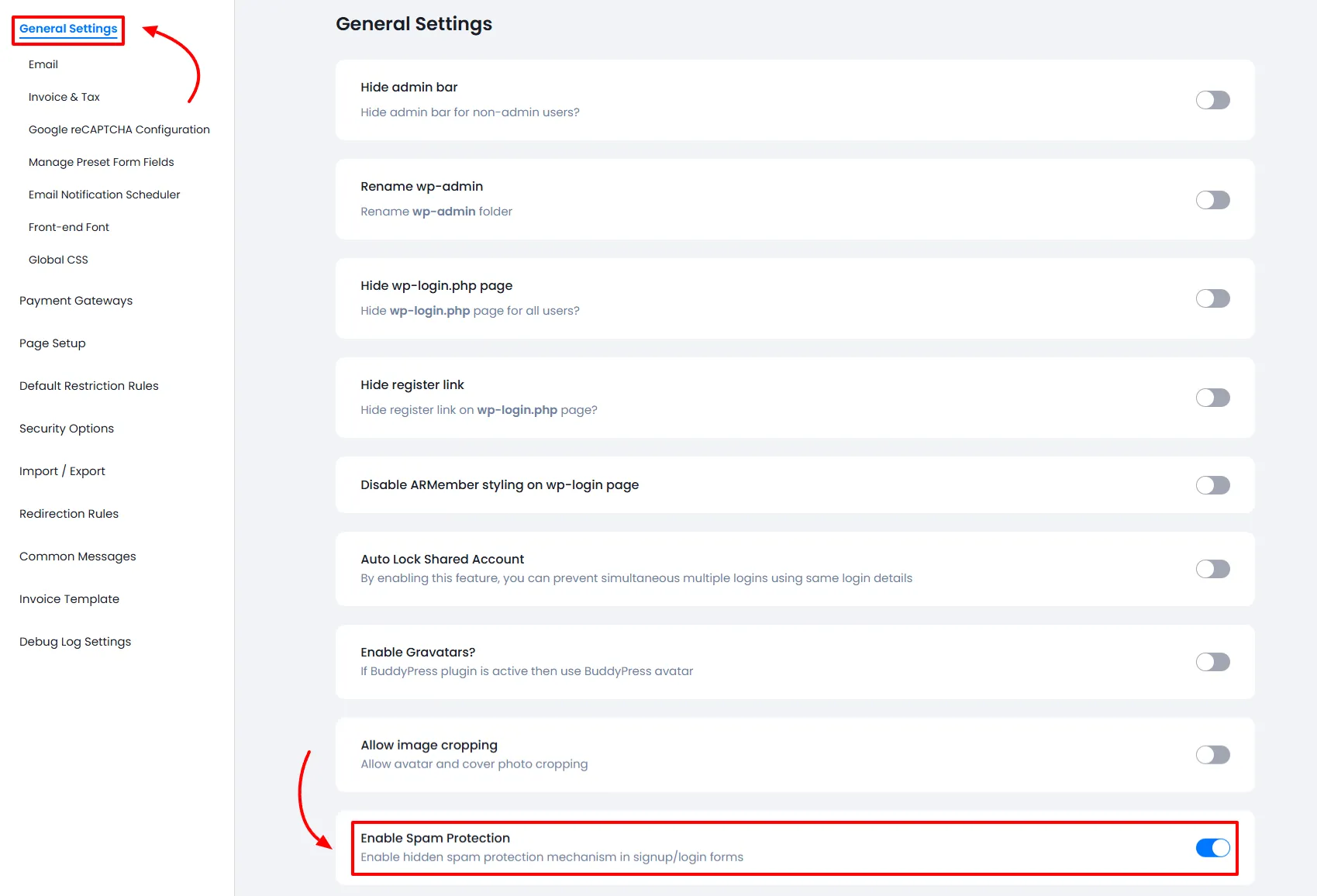 general-settings-spam-protection
