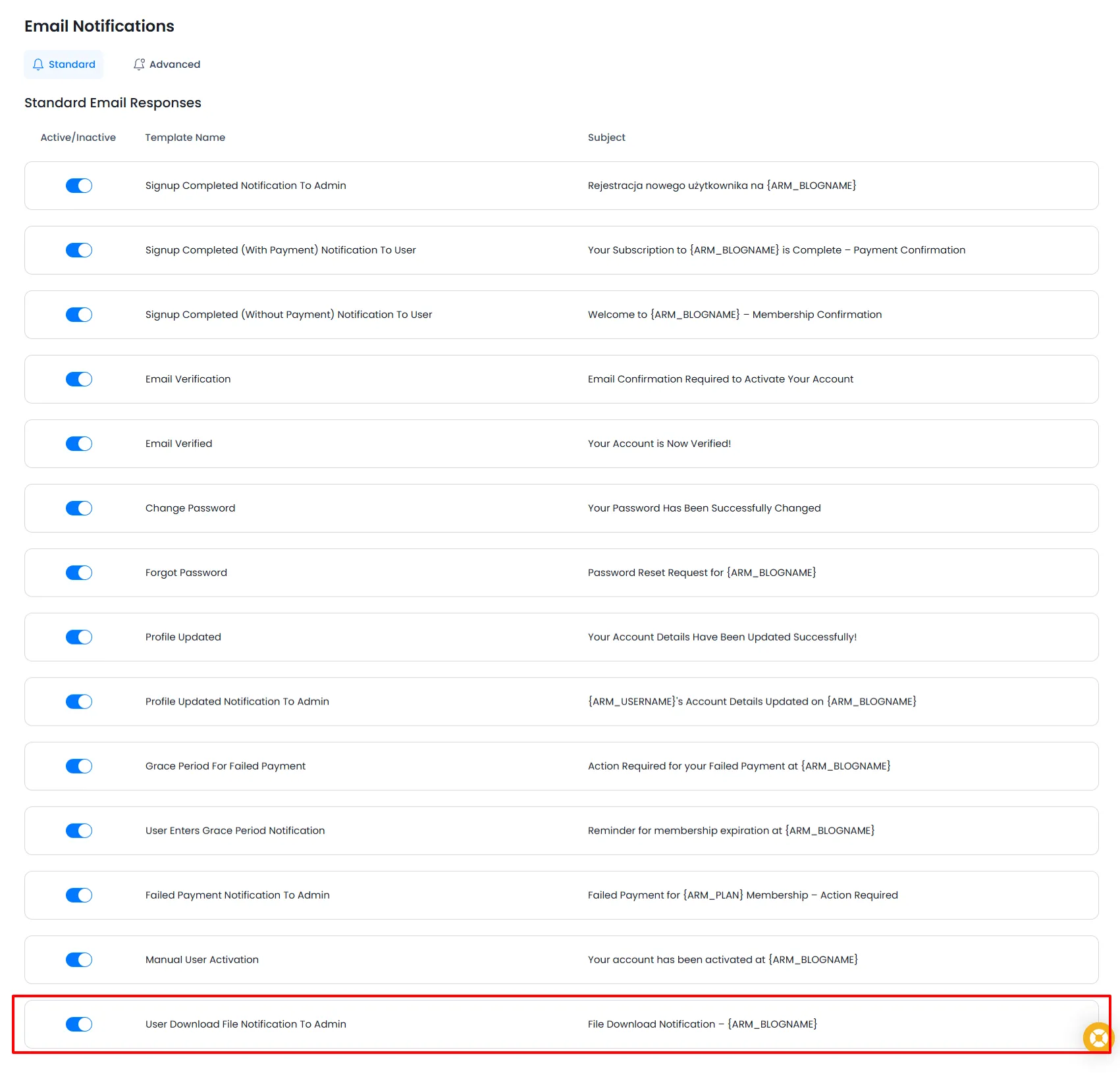 Download Email Notifications