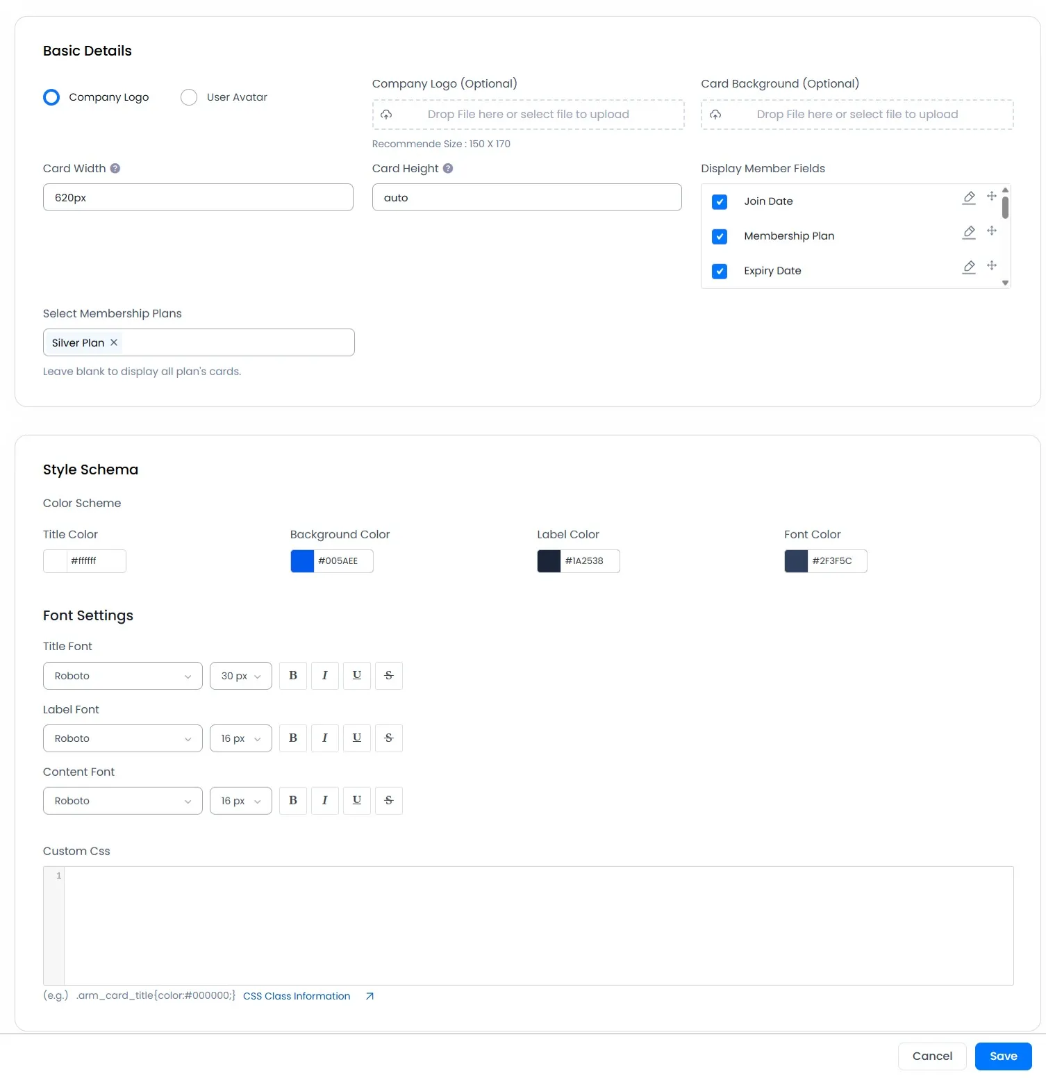ARMember - Edit Membership card Templates