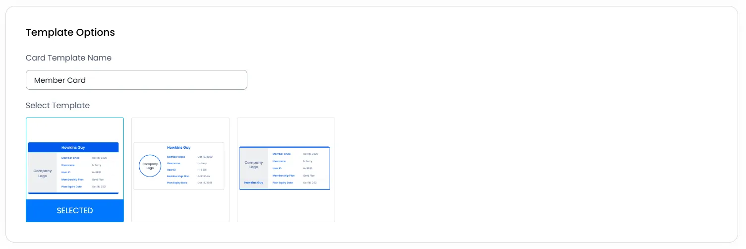 ARMember - Select Membership card Templates