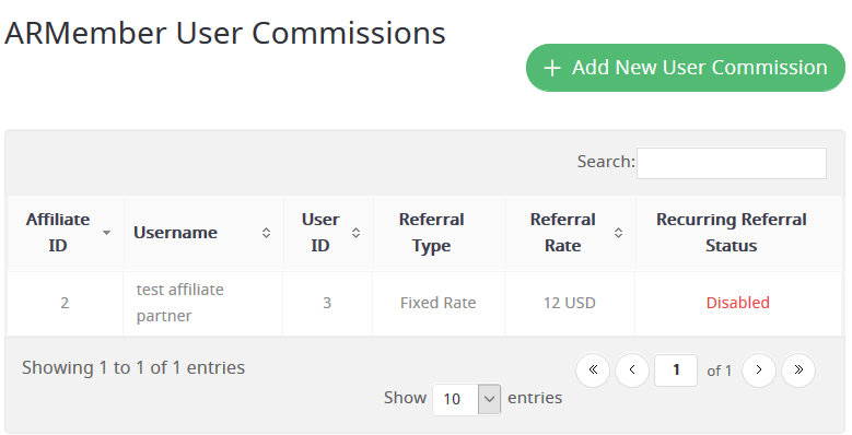 add user commission