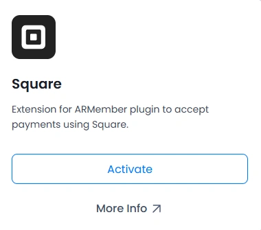 square addon activate