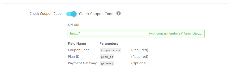 API Service Check Coupon Code