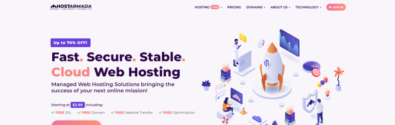 hostarmada Web hosting