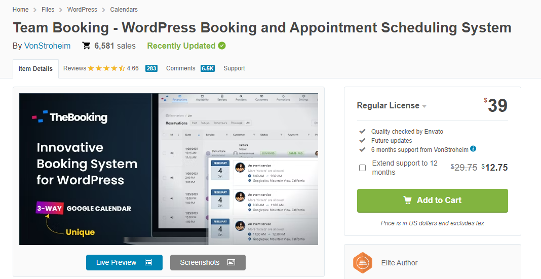 Team Booking Plugin for WordPress
