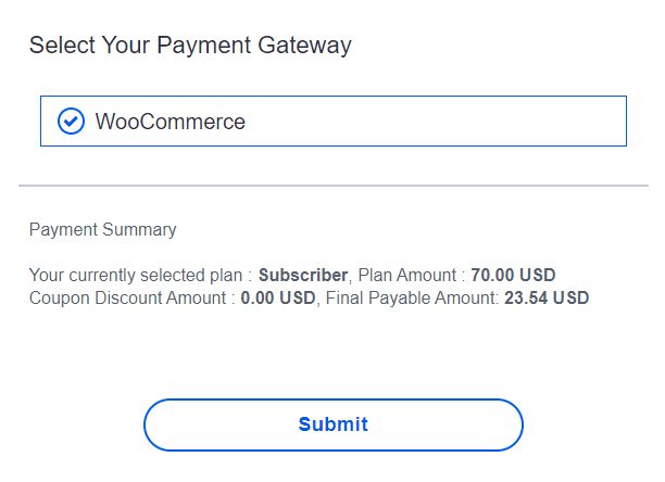 ARMember Setup Page ( WooCommerce Payment Gateways )