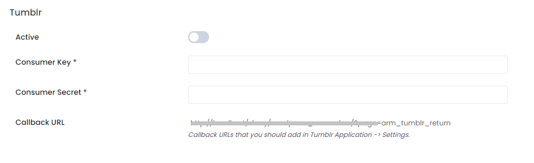 Signup/Login With Tumblr - API integration