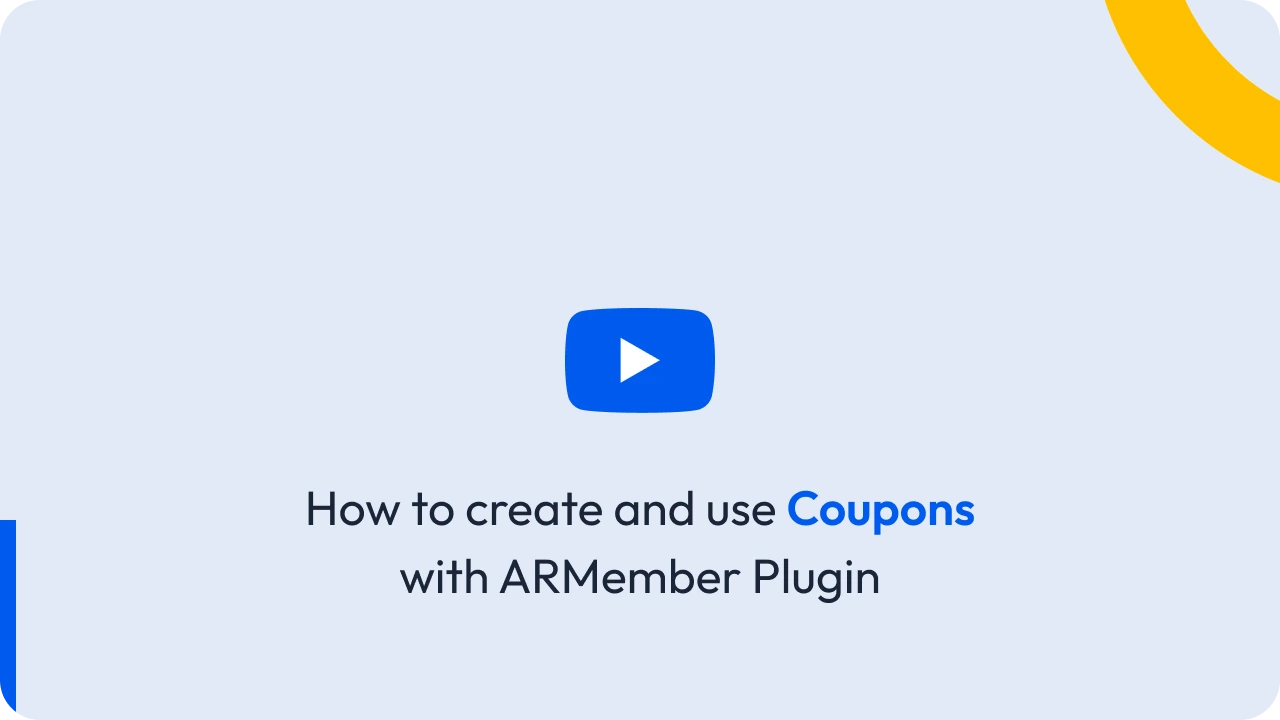 create and use Coupons 
