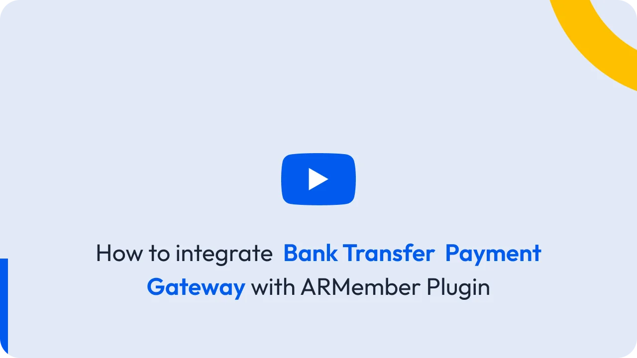Bank Transfer Payment Gateway