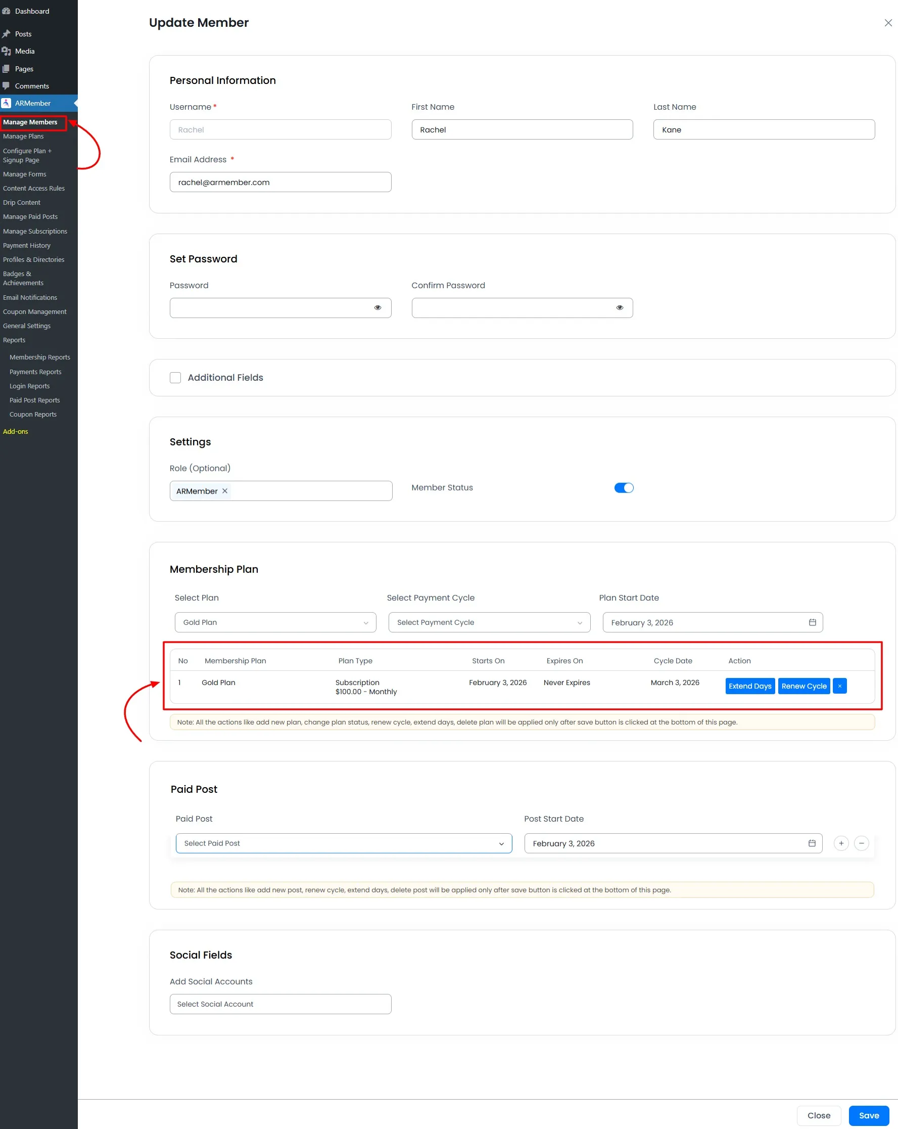 Manage Subscriptions