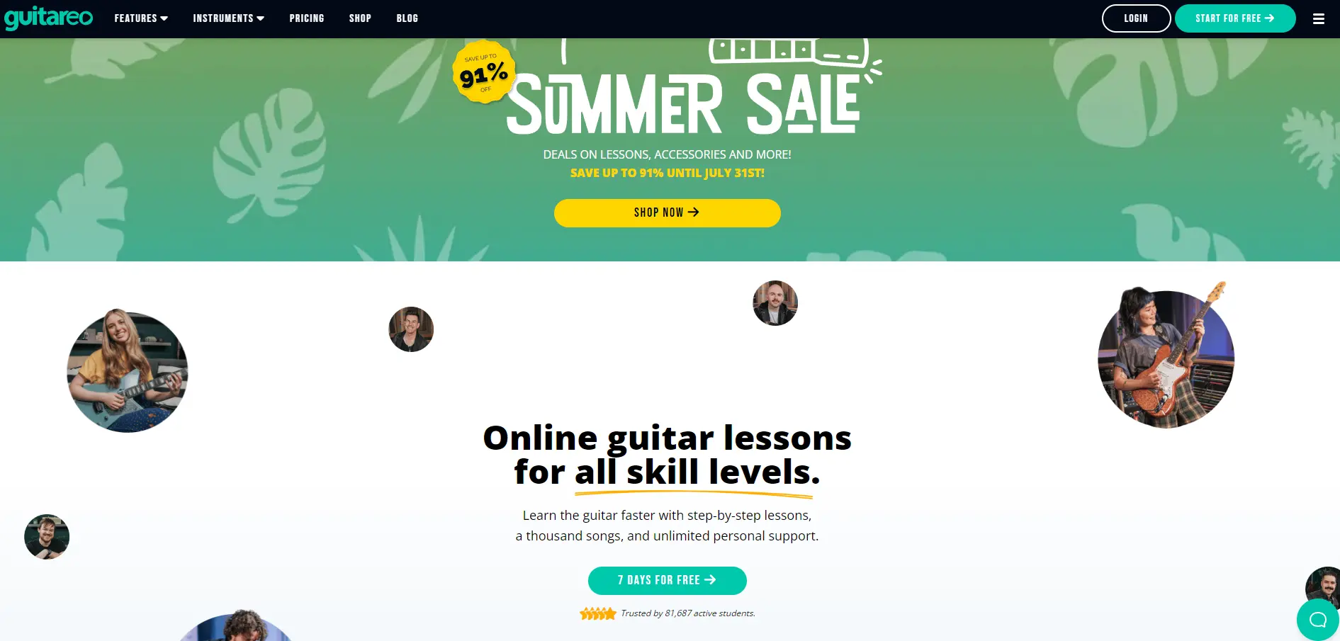 Guitareo - Membership Website Example
