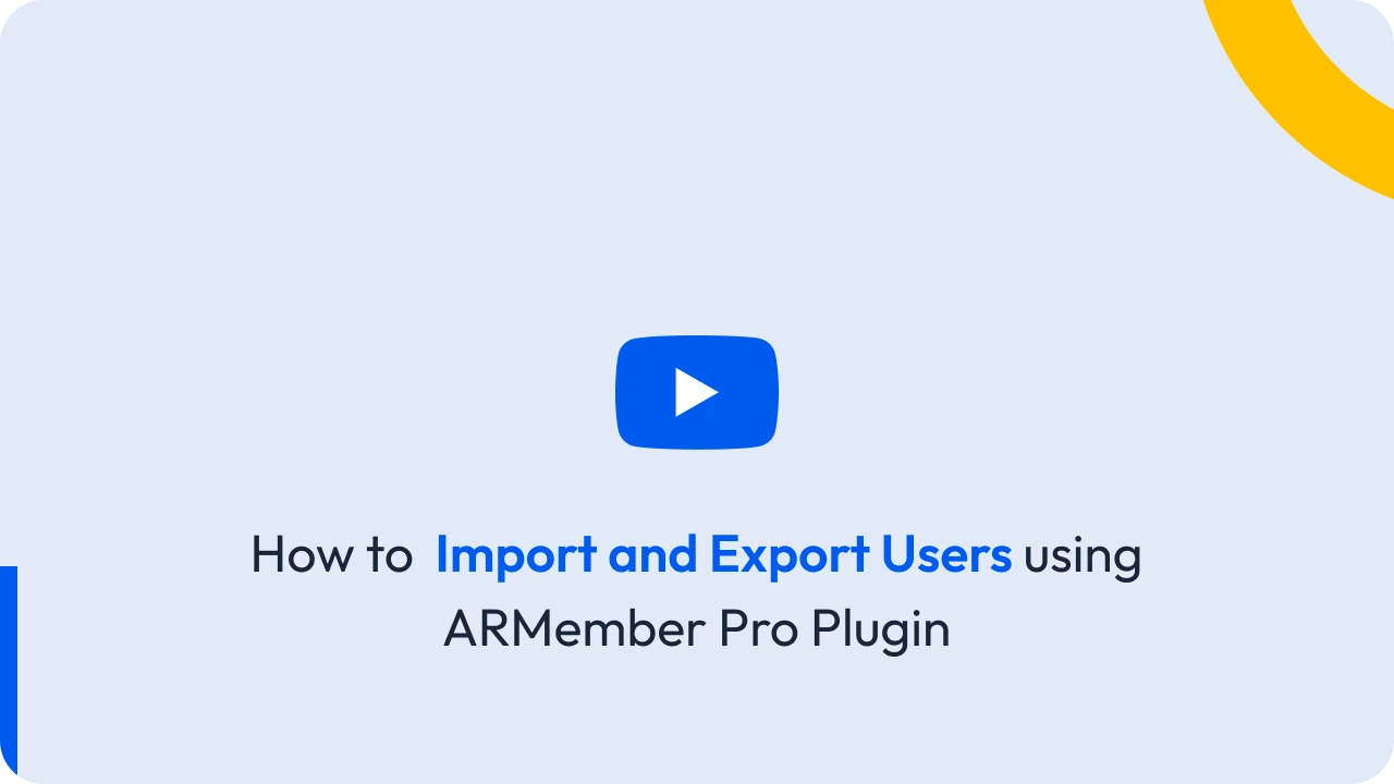 Import and Export Users