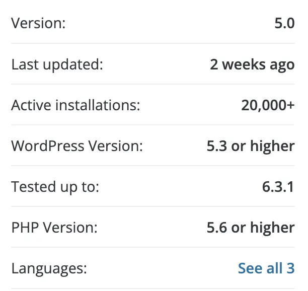 plugin WordPress org listing