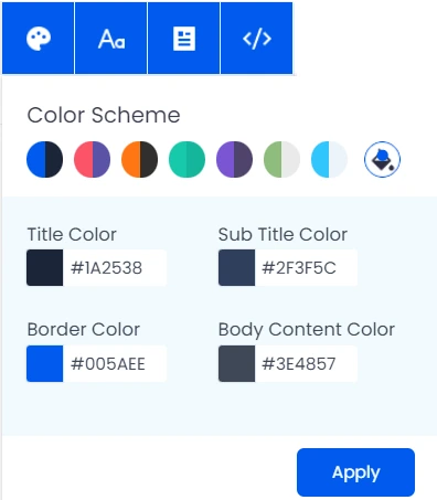 ARMember Profile Template color setting