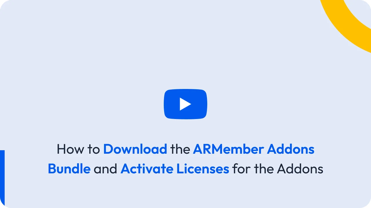 ARMember Addons Bundle and Activate Licenses