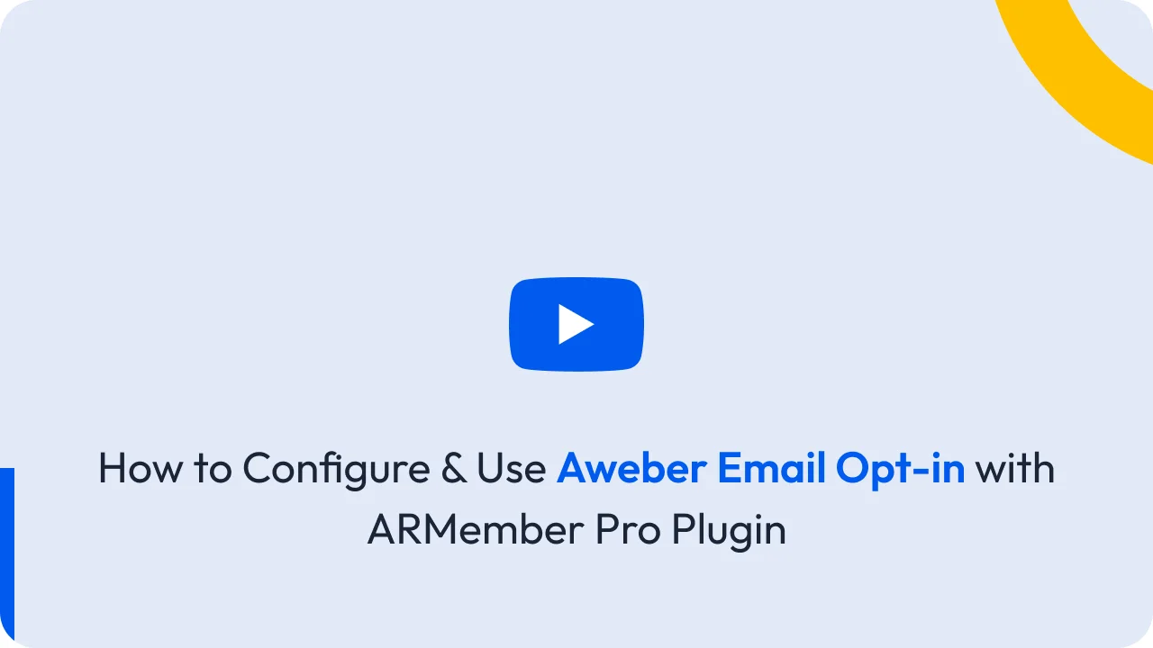 Aweber Email Opt-in