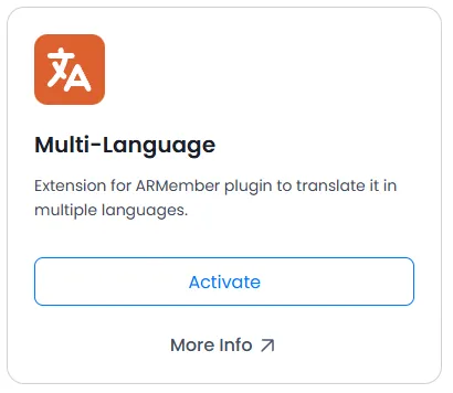 Setup Multi Language Addon