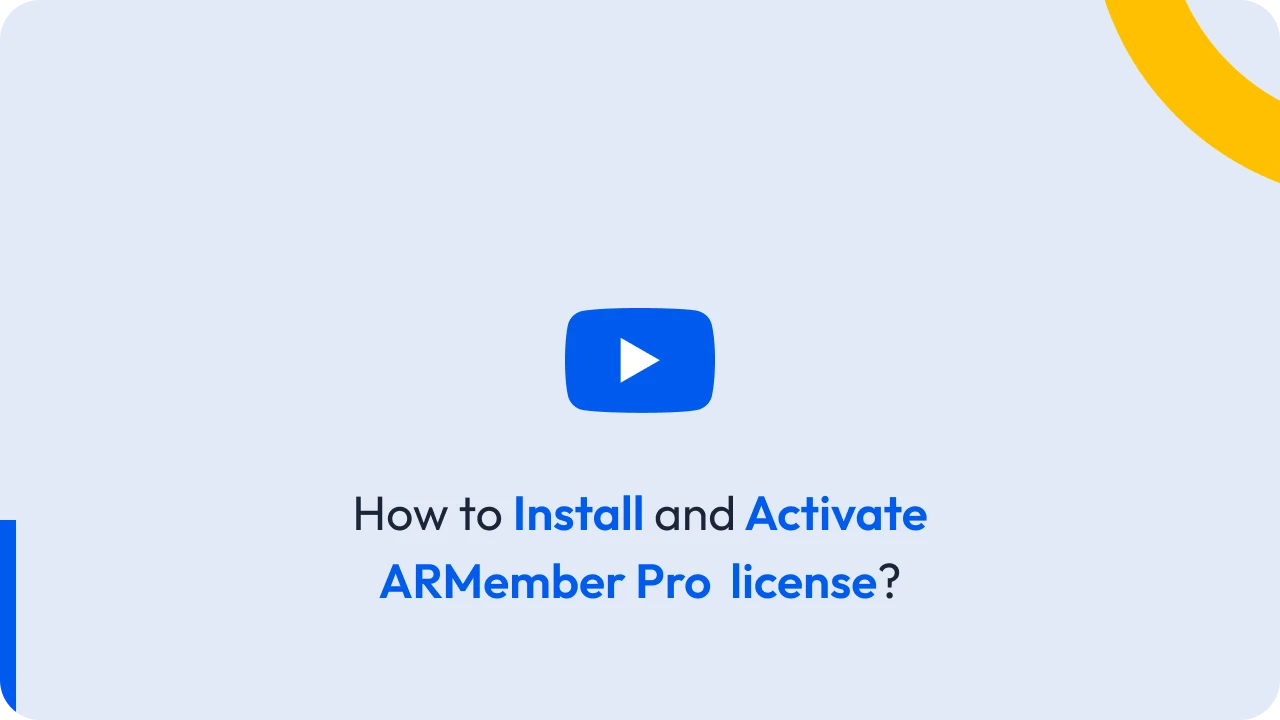 Install and Activate ARMember License