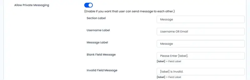 Allow Private Messaging in your community