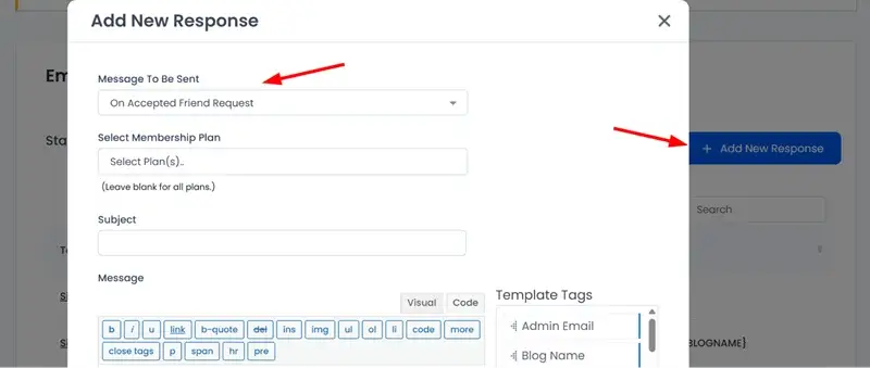 Email Notification and set up custom email messages for different activities