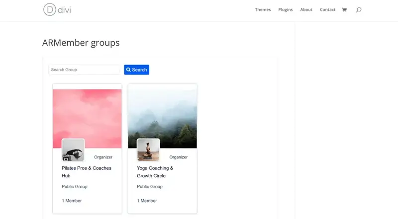 groups created in armember