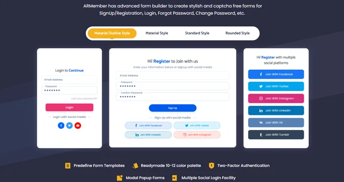stylish membership forms and customization with armember