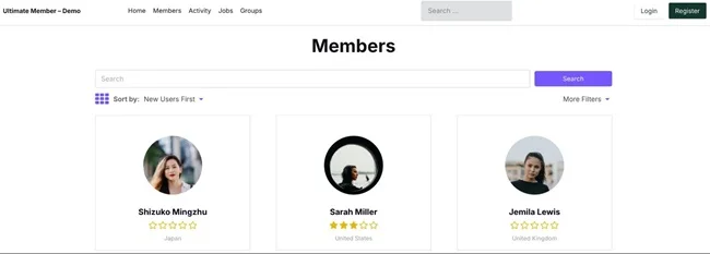 ultimate member demo