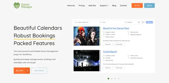 Events Manager - plugin for wordpress