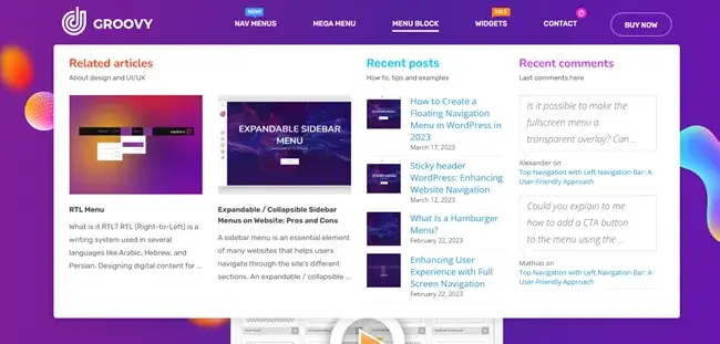 Groovy-Menu-plugin