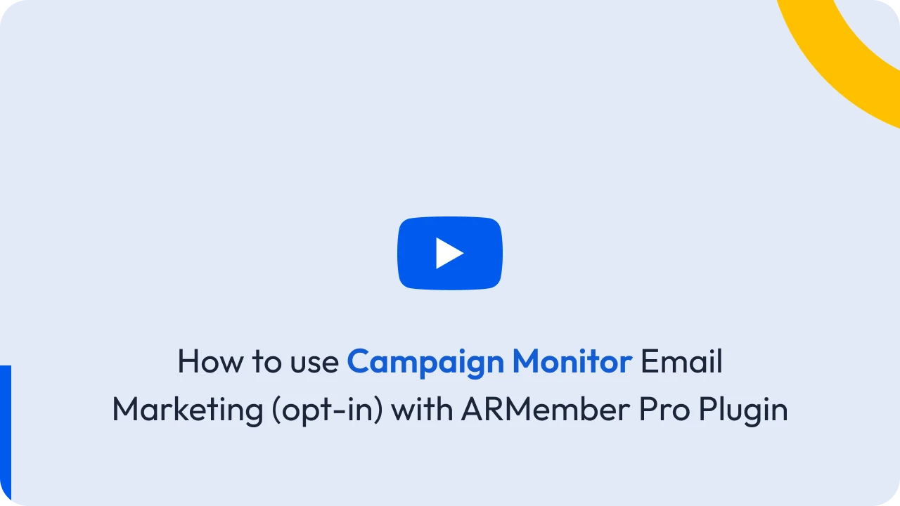 Campaign Monitor Email Opt-in