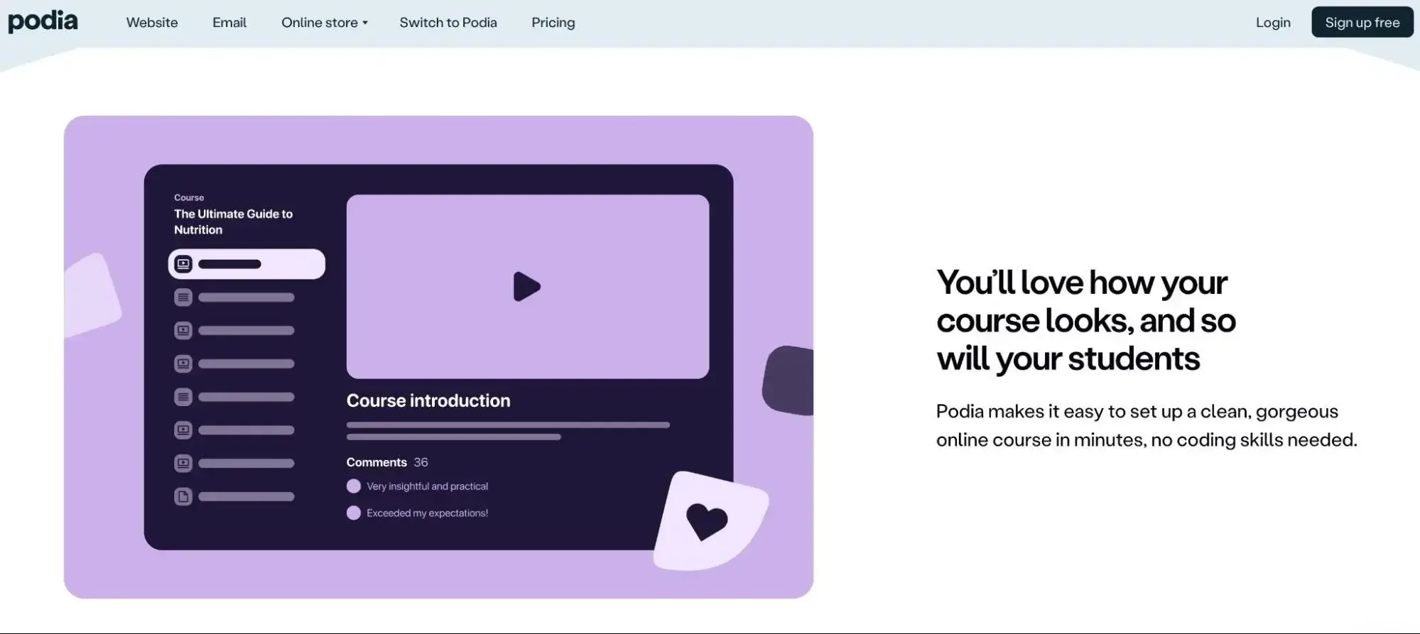 Create-and-Sell-Courses-using-podia