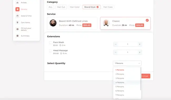 services-extra-and-Multiple-Quantity-addon-with-BookingPress